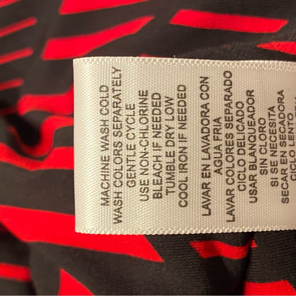 Danny & Nicole Black Dress with Red Stripes - Picture 10 of 13